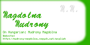 magdolna mudrony business card